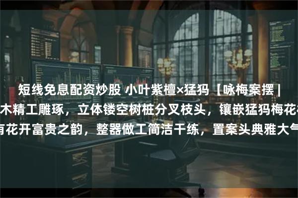 短线免息配资炒股 小叶紫檀×猛犸【咏梅案摆 | 笔筒/笔挂】小叶紫檀整木精工雕琢，立体镂空树桩分叉枝头，镶嵌猛犸梅花枝繁叶茂，细节到位，有花开富贵之韵，整器做工简洁干练，置案头典雅大气，观之使人赏心悦目，心情愉悦。#春日打卡运动# #紫檀木雕#